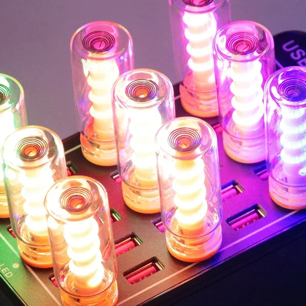 Ampoule LED rétro à filament spirale, USB 5 V, variable tactile, 1 W, veilleuse décorative pour voiture et camping 6