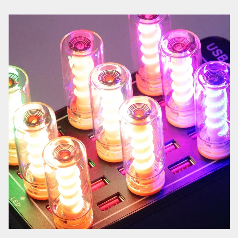Détail du filament en spirale de la veilleuse