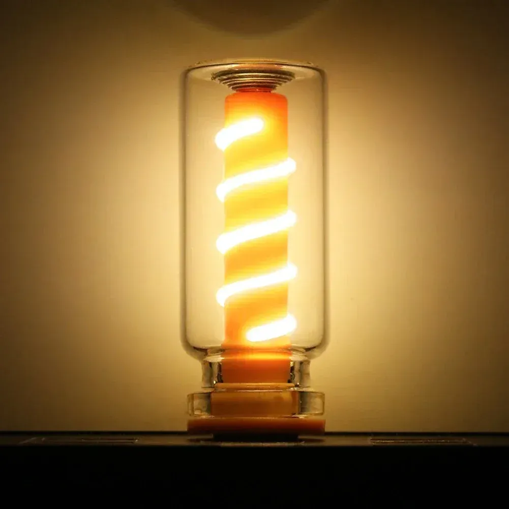 Ampoule LED rétro à filament spirale, USB 5 V, variable tactile, 1 W, veilleuse décorative pour voiture et camping 14