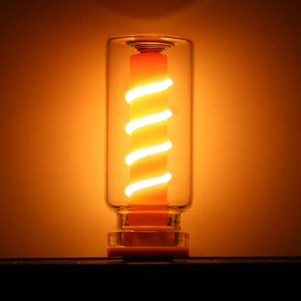 Ampoule LED rétro à filament spirale, USB 5 V, variable tactile, 1 W, veilleuse décorative pour voiture et camping 11