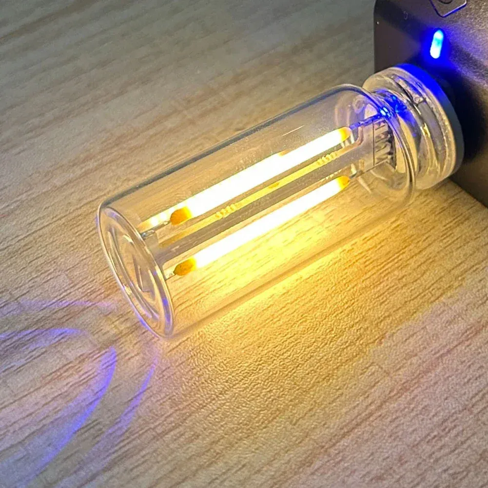 Ampoule LED rétro à filament spirale, USB 5 V, variable tactile, 1 W, veilleuse décorative pour voiture et camping 7