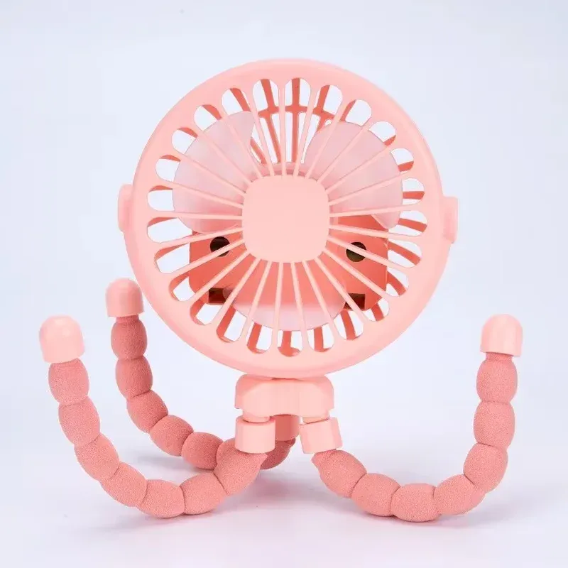 Ventilateur portable sur trépied à rotation 360°, silencieux, pour poussette, rechargeable par USB, idéal en extérieur 7