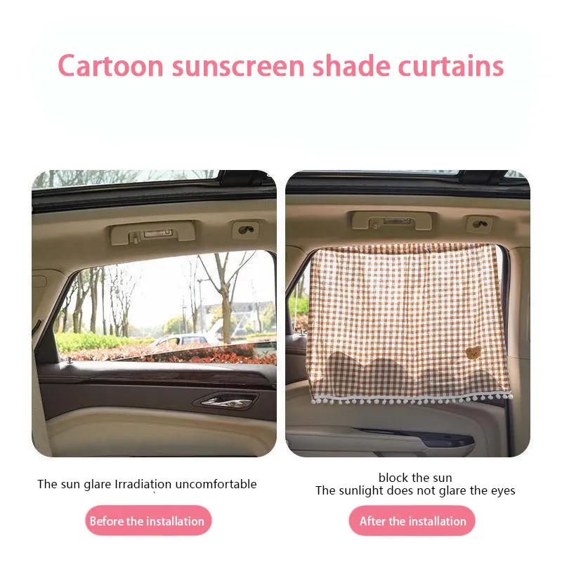 Pare-soleil ourson pour voiture, détail du design