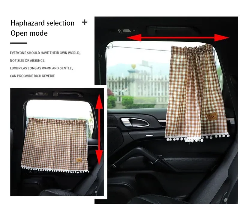 Pare-soleil ourson pour voiture, mise en situation