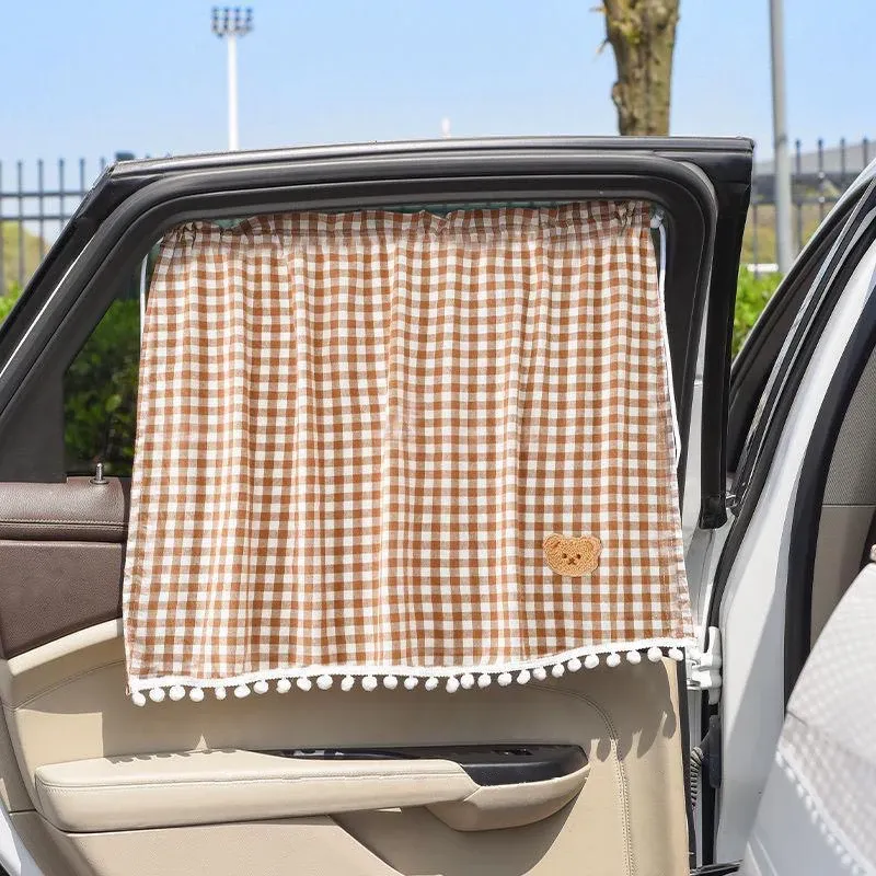 Pare-soleil ourson pour voiture, finitions