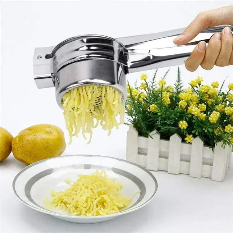 Presse-purée en acier inoxydable, vue de détail