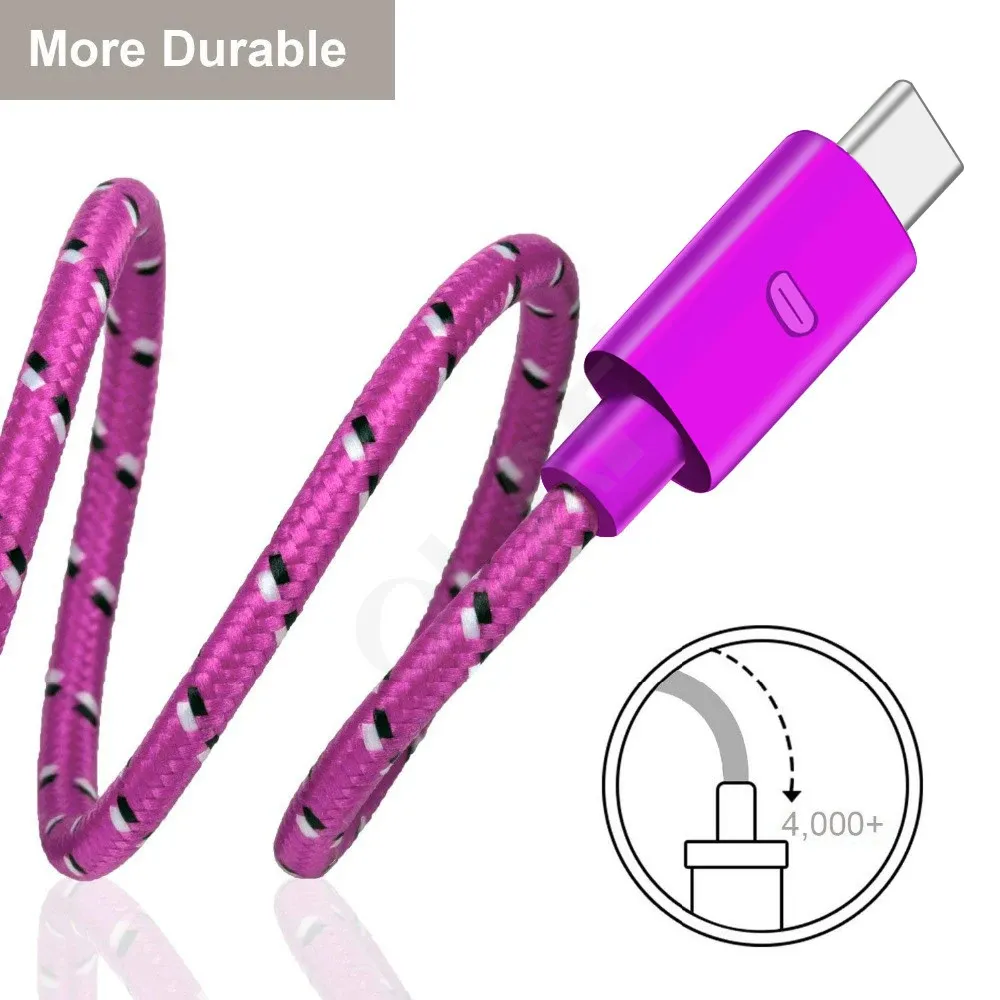 Câble USB Type-C en nylon tressé OLAF, utilisation au quotidien