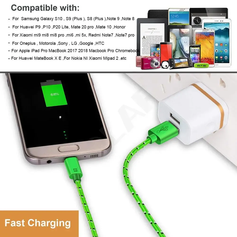 Câble USB Type-C en nylon tressé OLAF, flexibilité