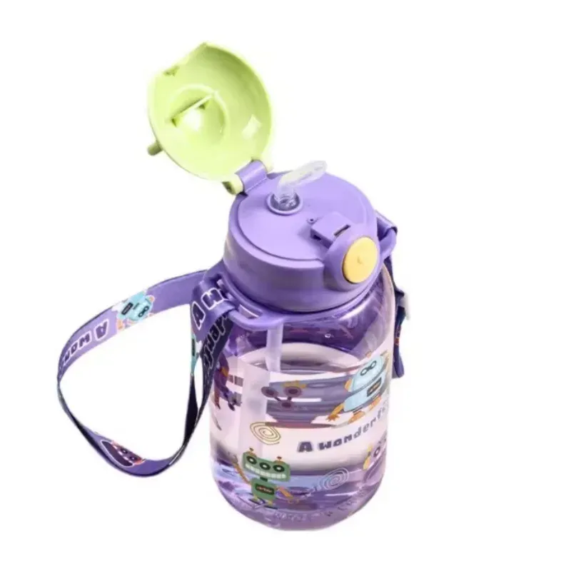 Bouteille d'eau pour enfants 650 ml avec paille, sans BPA, anti-fuite et portable 5