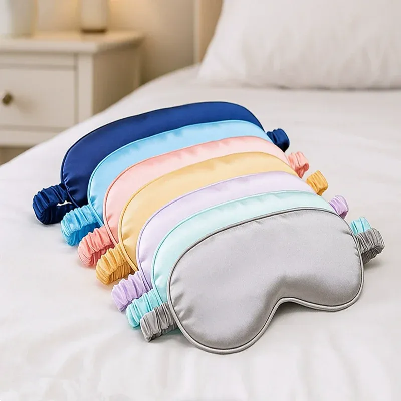 Masque de sommeil en soie double face, occultant et respirant, idéal pour le voyage 6