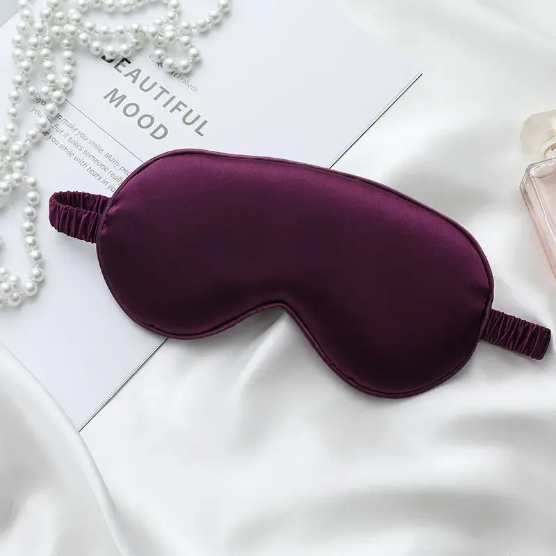 Masque de sommeil en soie double face, occultant et respirant, idéal pour le voyage 14