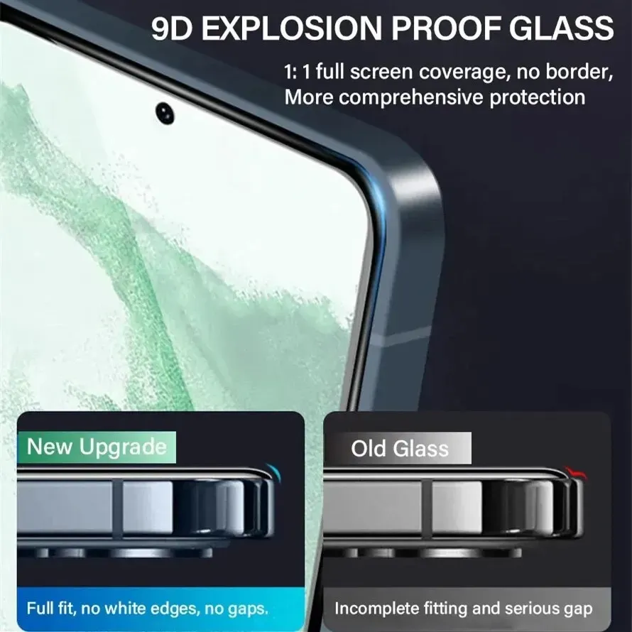 Lot de 2 protecteurs d'écran en verre trempé compatibles avec le déverrouillage par empreinte digitale pour Samsung Galaxy S24 Ultra, S23, S22, S21 Plus et S20 FE 5