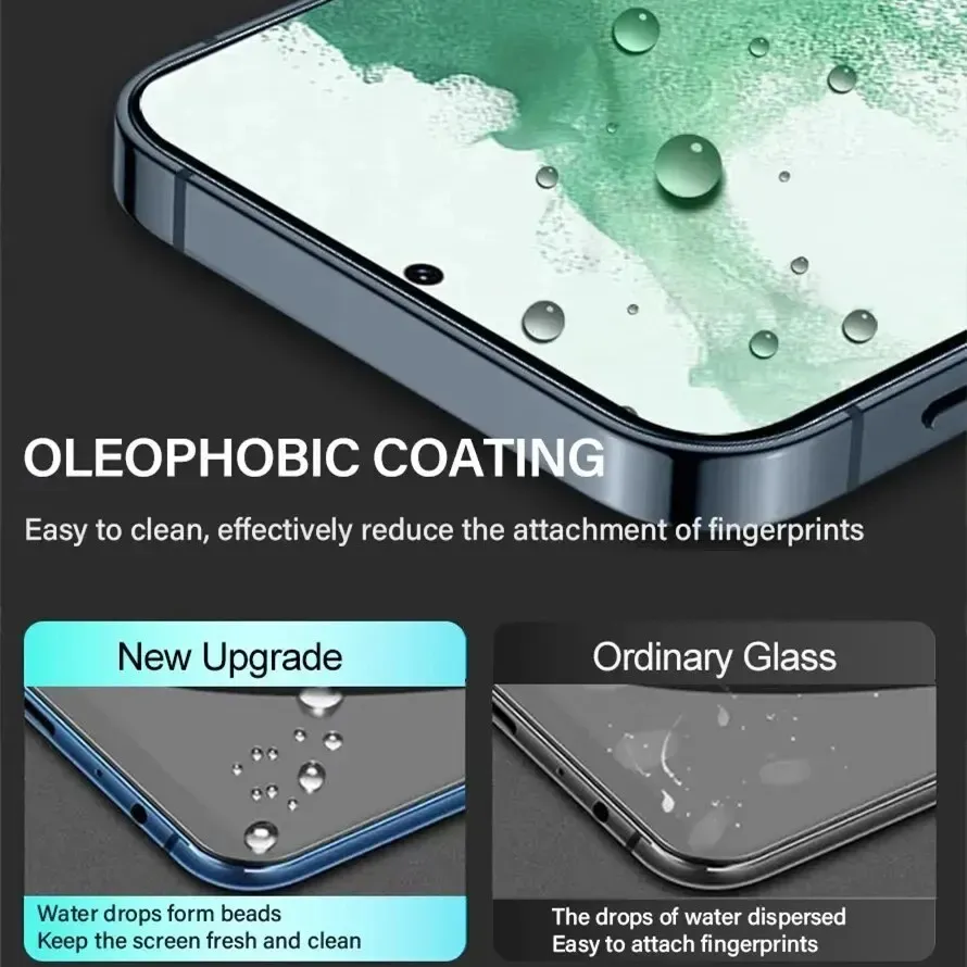 Lot de 2 protecteurs d'écran en verre trempé compatibles avec le déverrouillage par empreinte digitale pour Samsung Galaxy S24 Ultra, S23, S22, S21 Plus et S20 FE 6