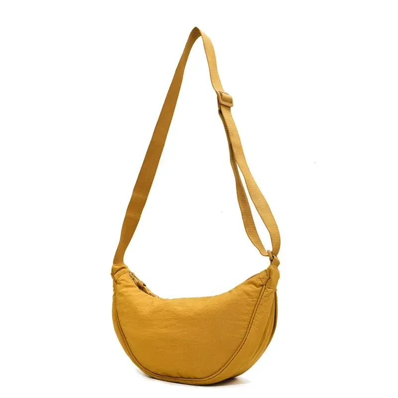 Sac à bandoulière Hobo en nylon décontracté pour femme, forme demi-lune 14