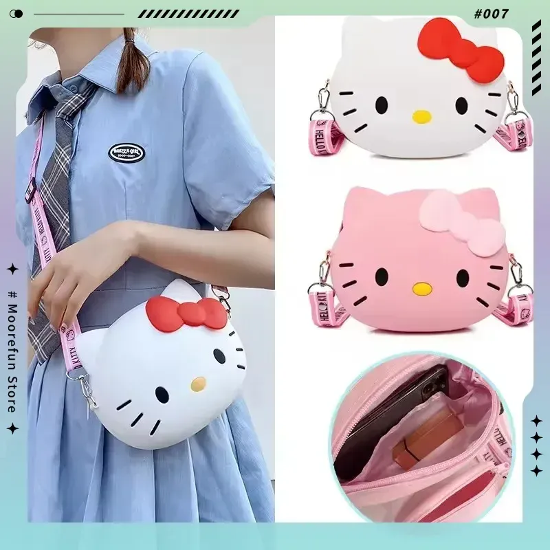 Sac à bandoulière 3D Hello Kitty pour femme, style Kawaii, 11 cm / 19 cm 1