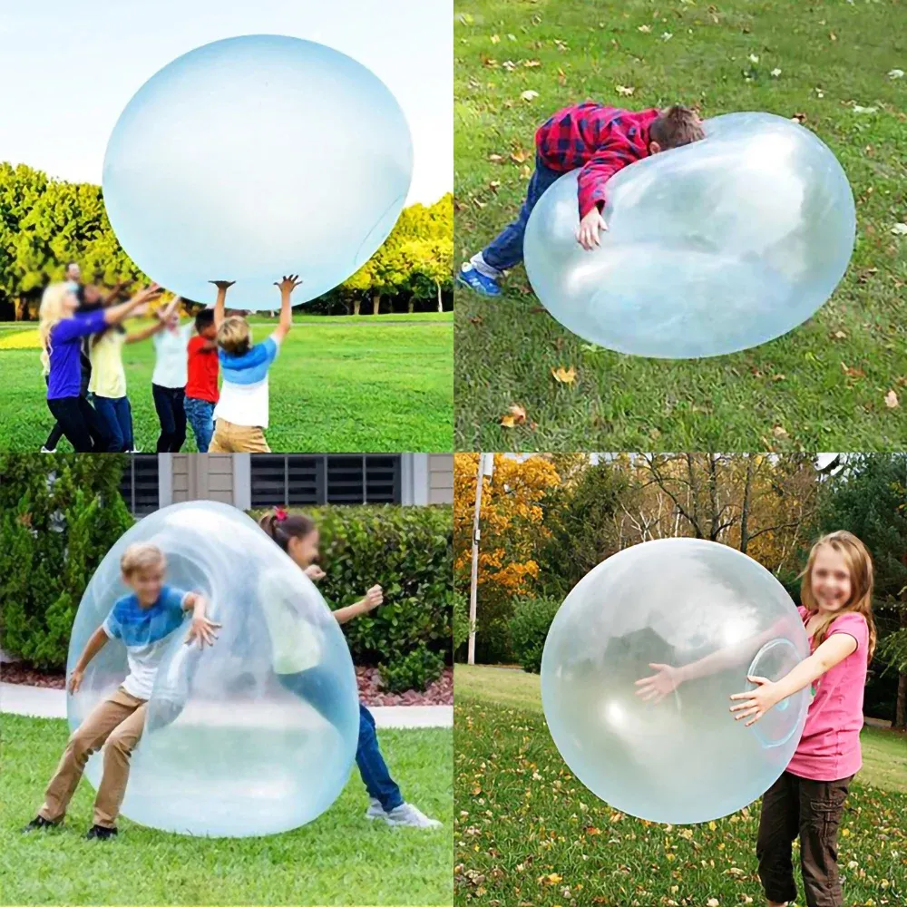 Ballon gonflable coloré pour enfants en pleine action