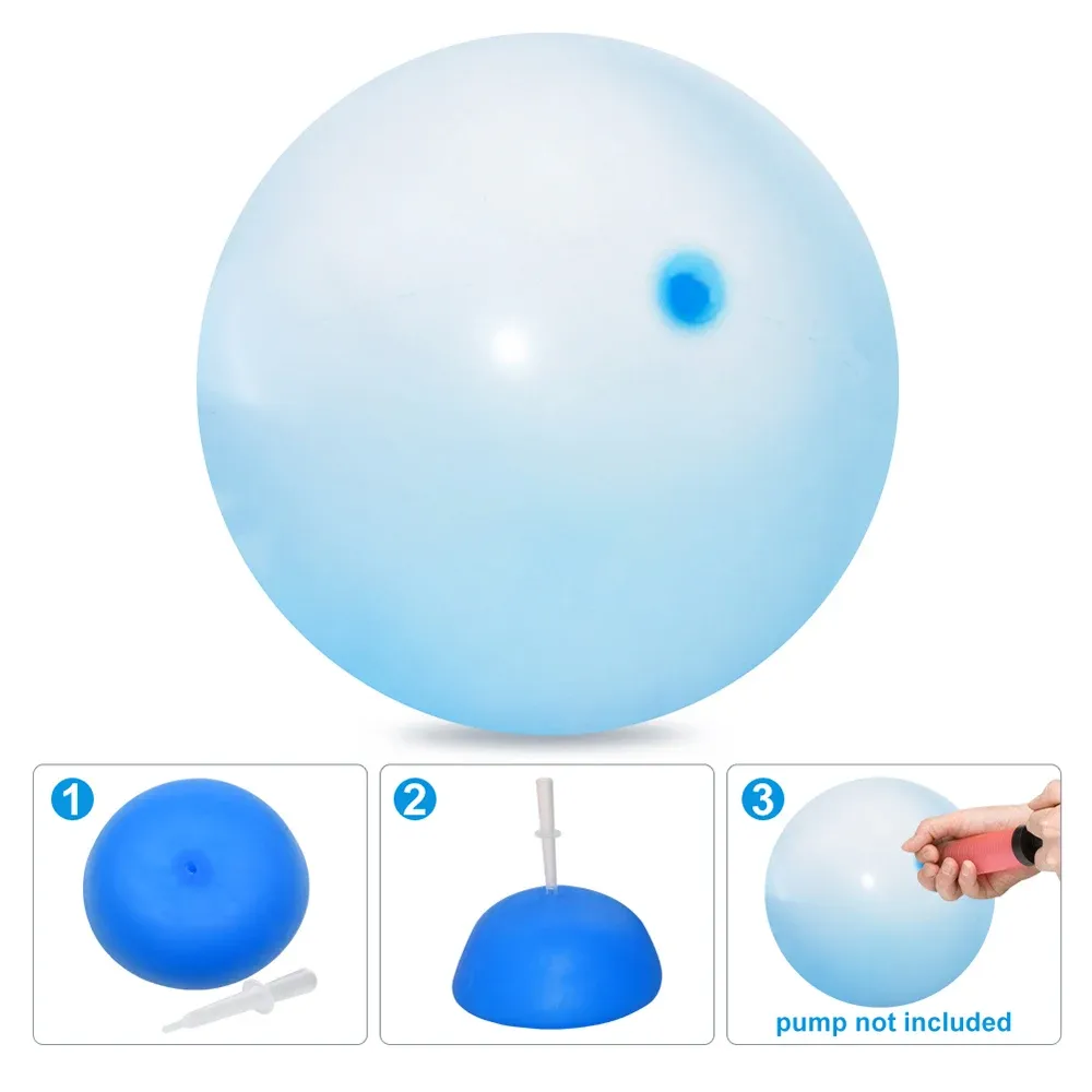Ballon gonflable posé dans un décor d'extérieur