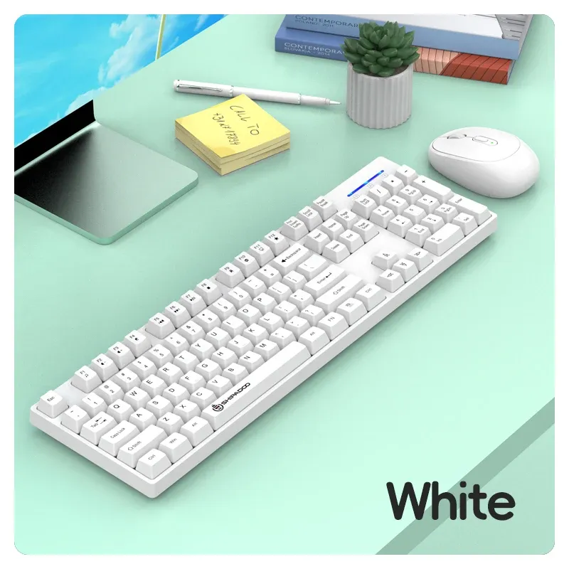 Ensemble clavier et souris sans fil Shipadoo Gaming, accessoires pour ordinateur portable, ordinateur de bureau, PC 16