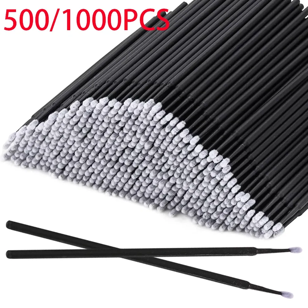 Brosse de nettoyage de cils en cristal, 500/1000 pièces, micro-brosse colorée pour maquillage et outil de démaquillage - Image 1