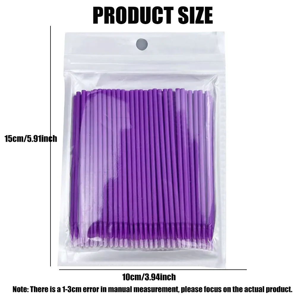 Brosse de nettoyage de cils en cristal, 500/1000 pièces, micro-brosse colorée pour maquillage et outil de démaquillage 2