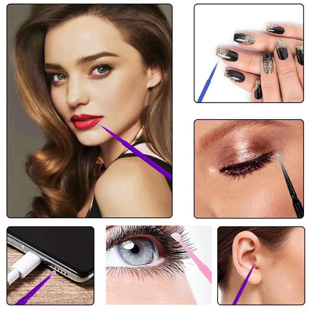 Brosse de nettoyage de cils en cristal, 500/1000 pièces, micro-brosse colorée pour maquillage et outil de démaquillage 6