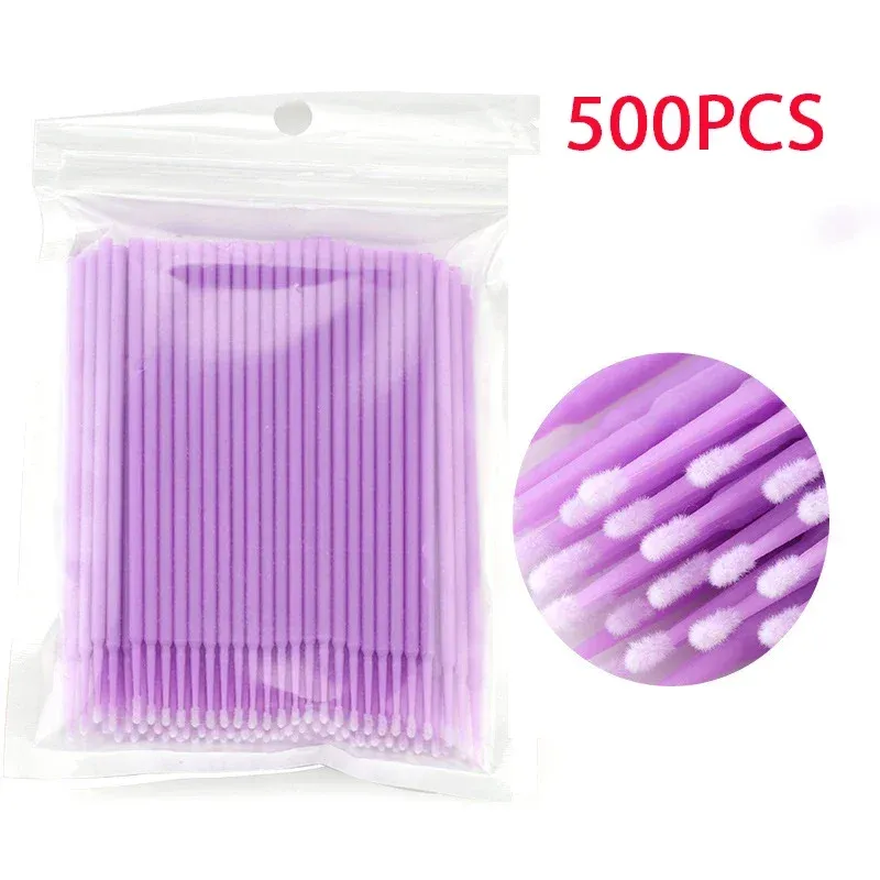 Brosse de nettoyage de cils en cristal, 500/1000 pièces, micro-brosse colorée pour maquillage et outil de démaquillage 14