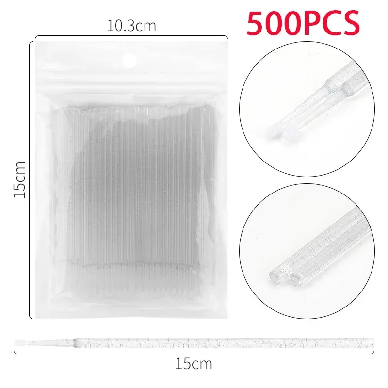 Brosse de nettoyage de cils en cristal, 500/1000 pièces, micro-brosse colorée pour maquillage et outil de démaquillage 13