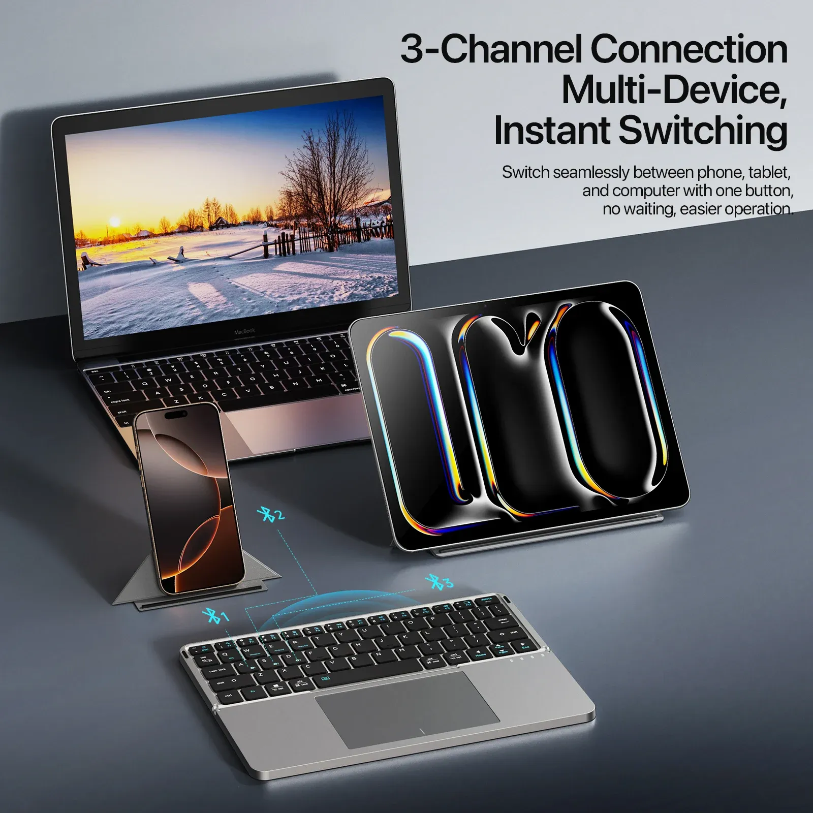 Clavier pliable dans un environnement de travail