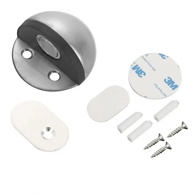 Butée de porte magnétique en acier inoxydable, butée de porte encastrée, quincaillerie de meuble, arrêt de porte, amélioration de l'habitat 8