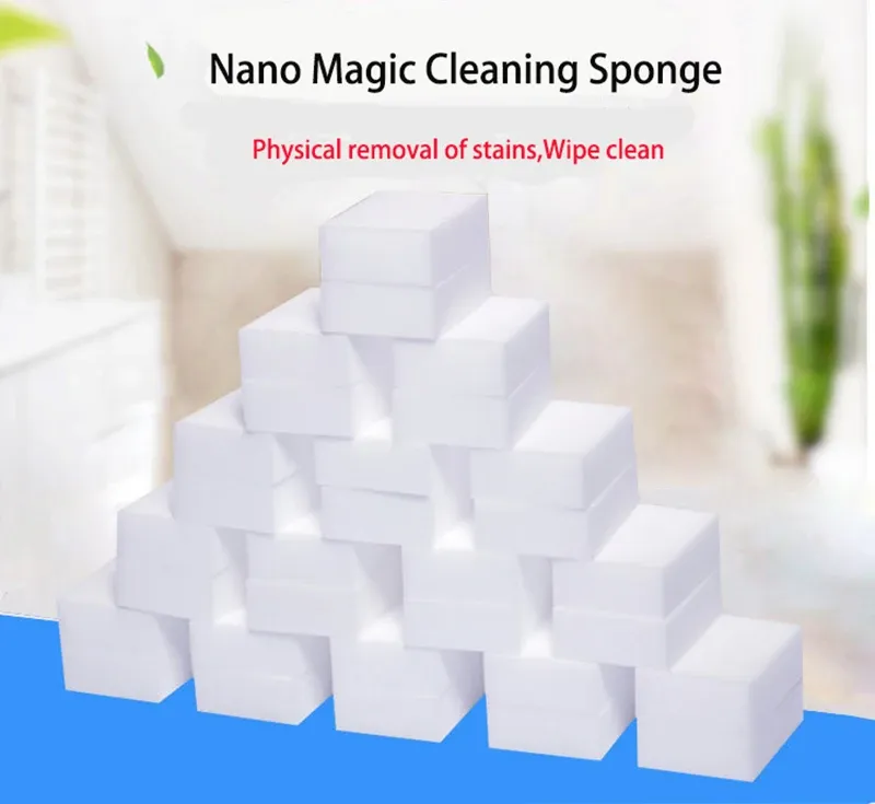 Éponge mélamine magique blanche pour le nettoyage de la cuisine