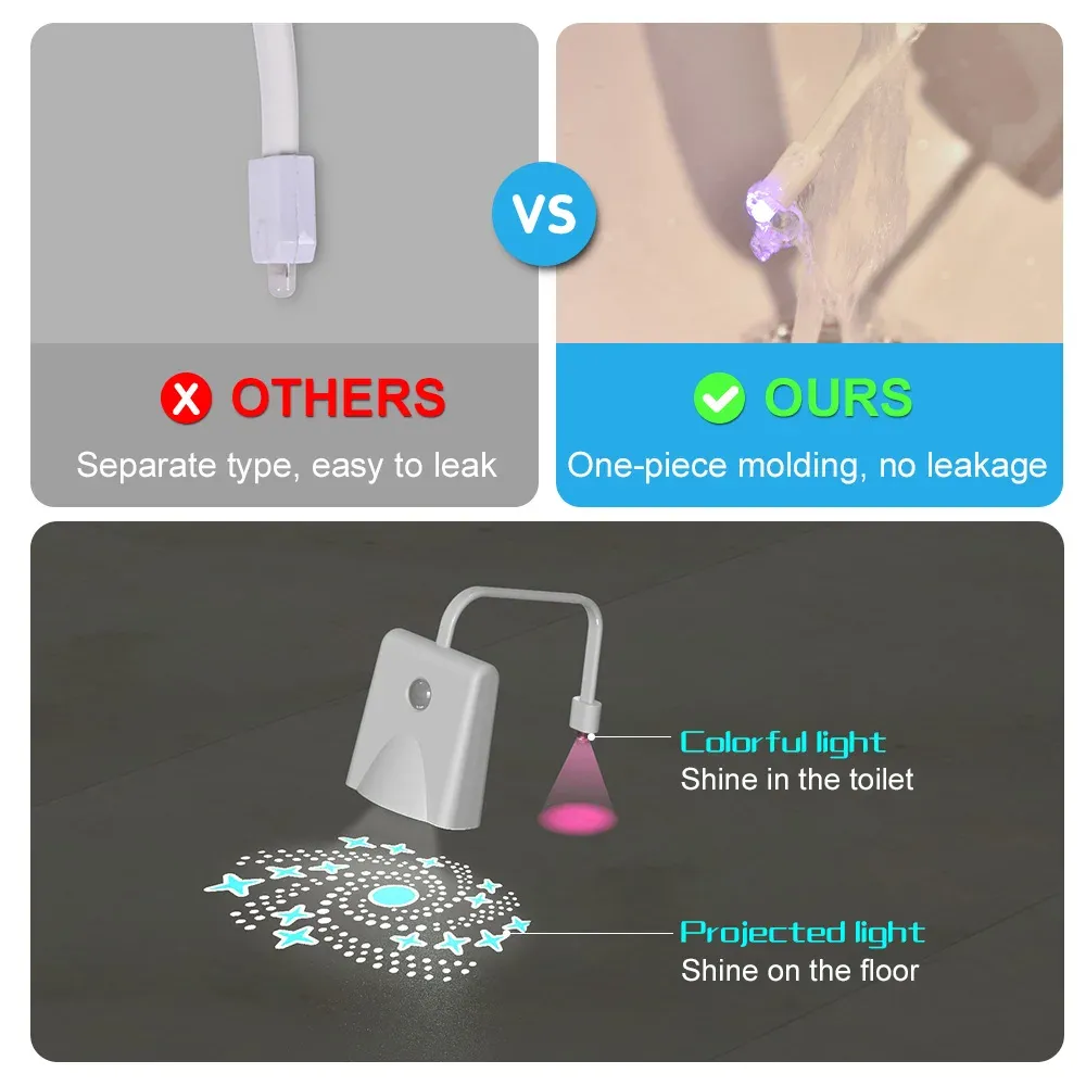 Veilleuse de toilette au design épuré