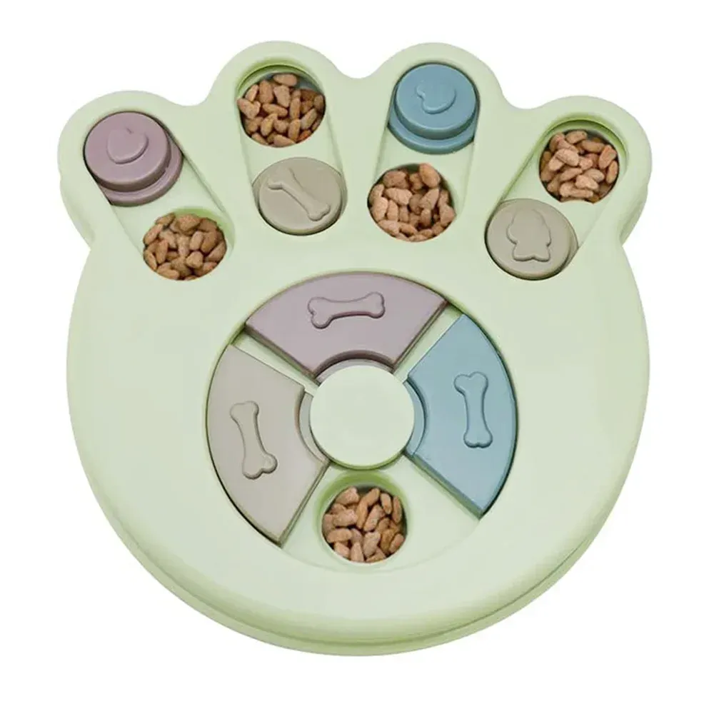 Jouet puzzle interactif pour chiens et chats avec mangeoire lente antidérapante et stimulation mentale 7