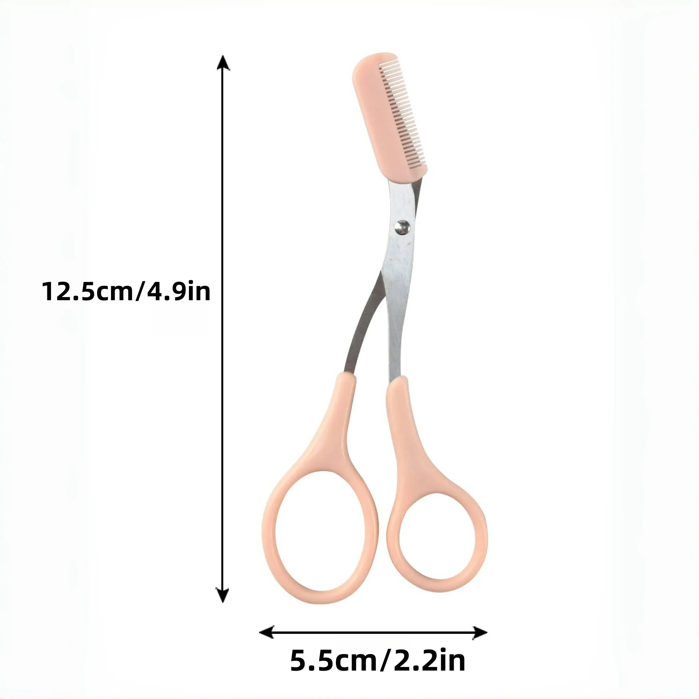 Ciseaux à sourcils roses avec peigne intégré - Acier inoxydable, outil de toilettage précis pour des sourcils parfaits 7