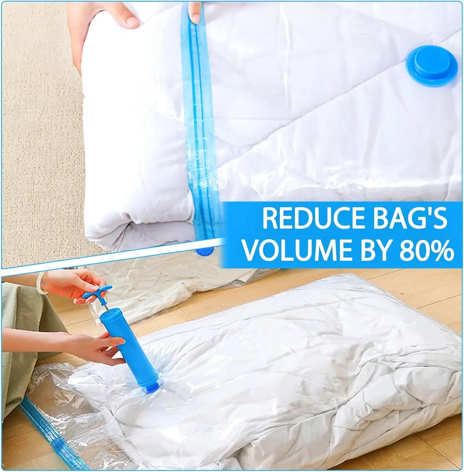 Sacs de rangement sous vide 6 tailles pour vêtements et couvertures 3