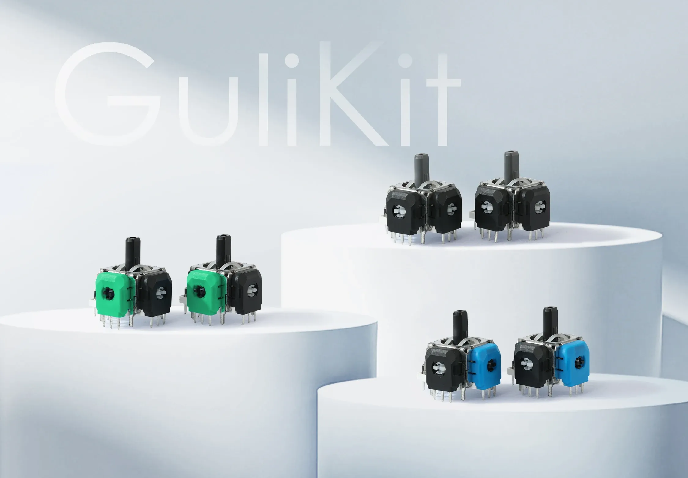 Manette GuliKit TMR avec capuchons de joystick pour PS4, PS5, manette PS5 Edge, Switch Pro, Xbox Series, accessoires de réparation 4