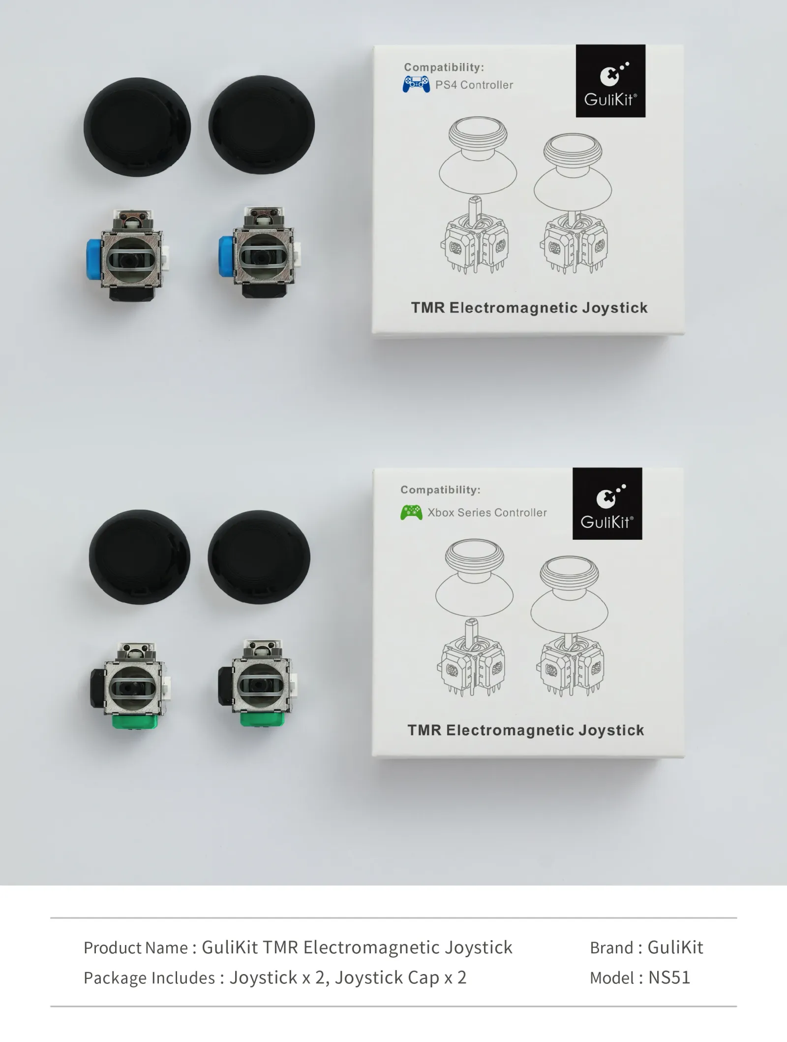 Joystick GuliKit TMR, détail final