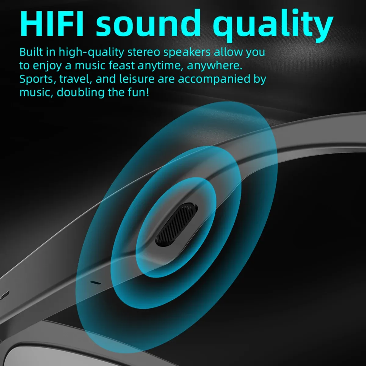 Lunettes intelligentes V5.3 avec appel Bluetooth, écouteurs haute qualité, lunettes de soleil pour sports de plein air, anti-tactile, protection UV, lecteur de musique, pour hommes et femmes 3