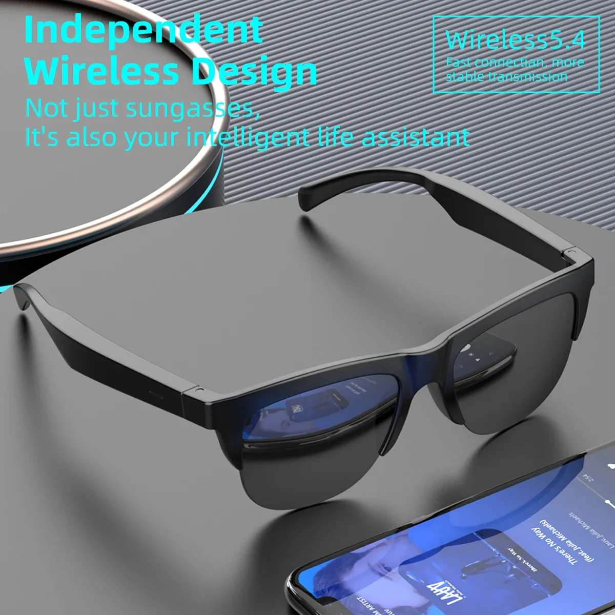 Lunettes intelligentes, vue latérale
