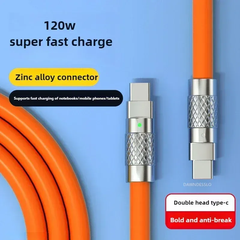 Câble de charge ultra rapide 120W 7A USB-C vers USB-C PD, longueurs 1 m, 1,5 m et 2 m, compatible Xiaomi et Huawei