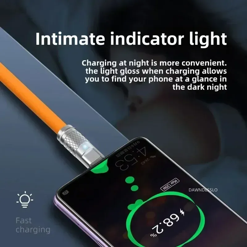 Câble de charge ultra rapide 120W 7A USB-C vers USB-C PD, longueurs 1 m, 1,5 m et 2 m, compatible Xiaomi et Huawei 3