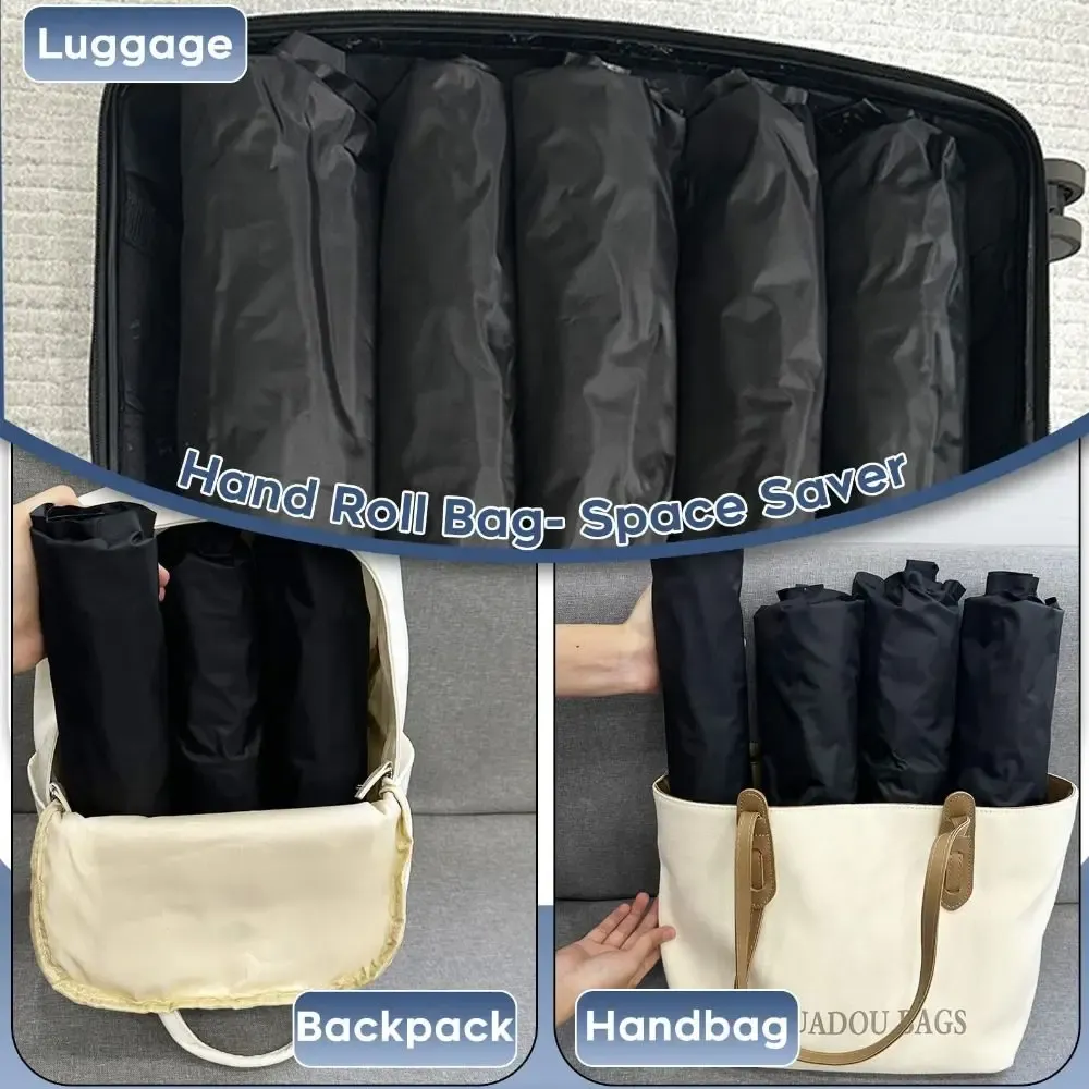 Sac de compression sous vide réutilisable à rouleau manuel pour voyage 3