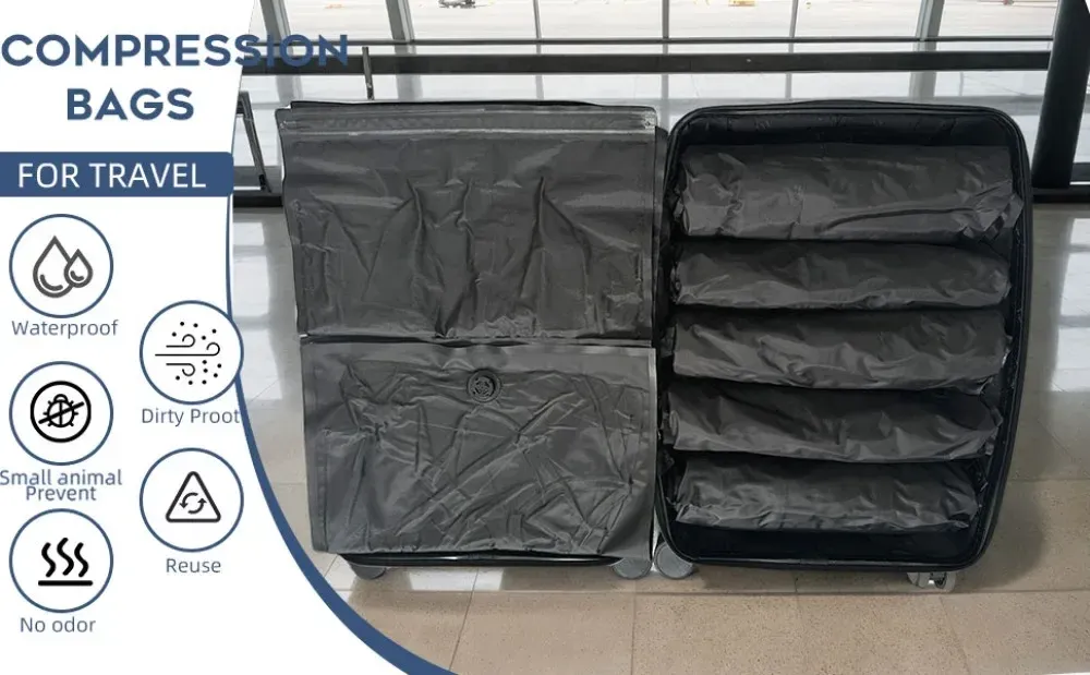 Vue détaillée du sac sous vide