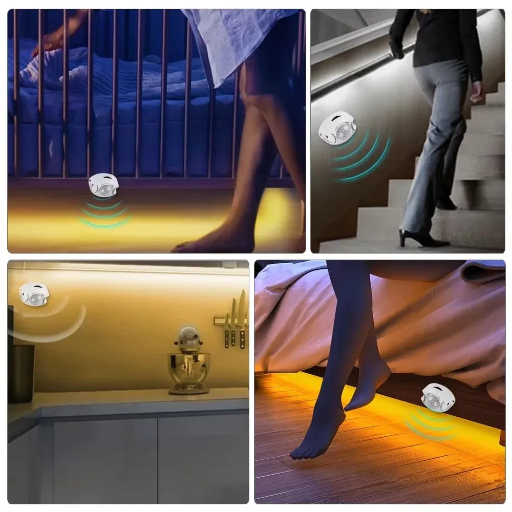 Mini détecteur de mouvement infrarouge intelligent 5 V / 24 V pour bande LED, contrôleur automatique à détection de présence humaine 3