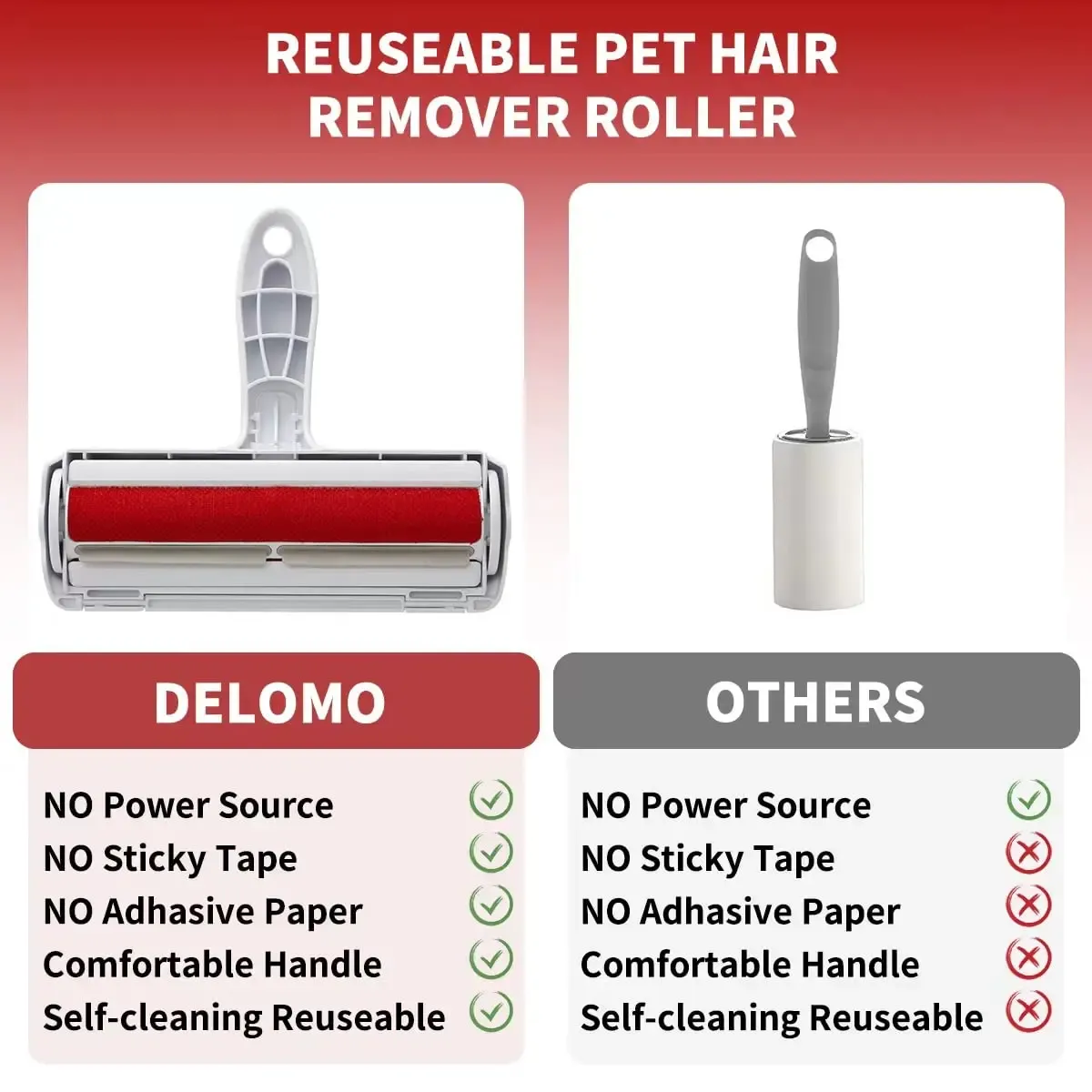 Rouleau à poils pour animaux de compagnie avec base autonettoyante, pour chiens et chats, idéal pour les meubles 5