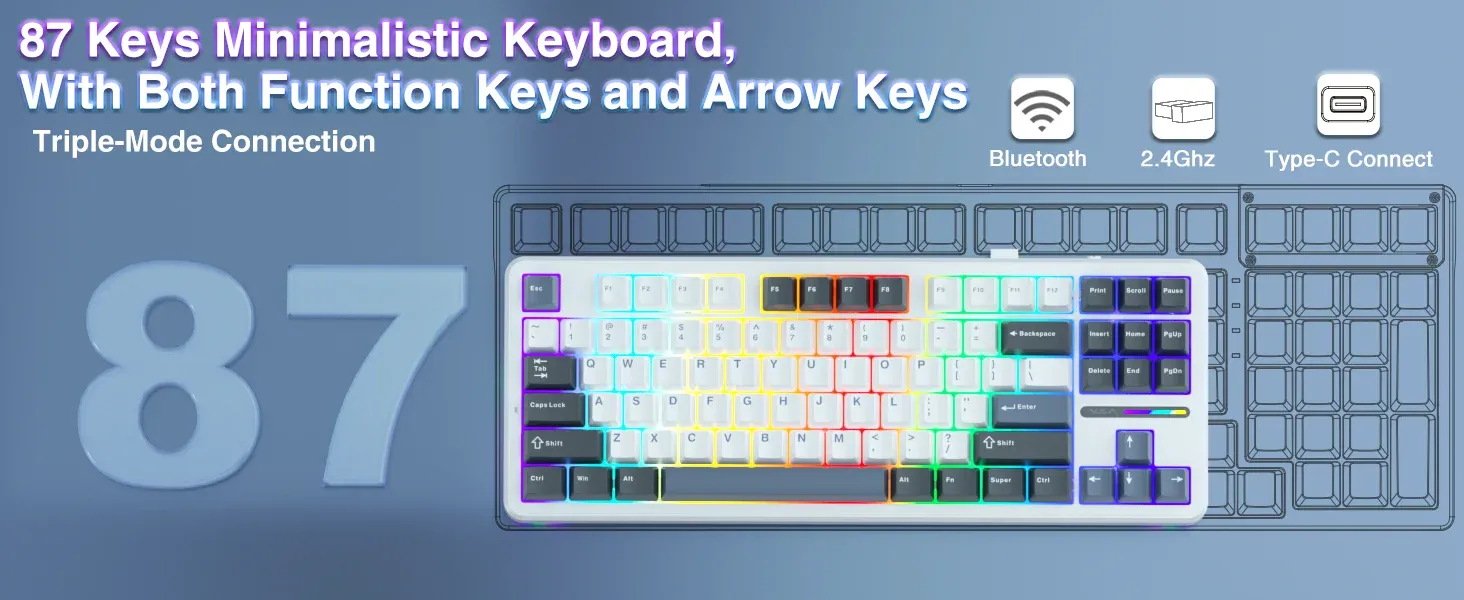 Disposition TKL 80 % et 87 touches