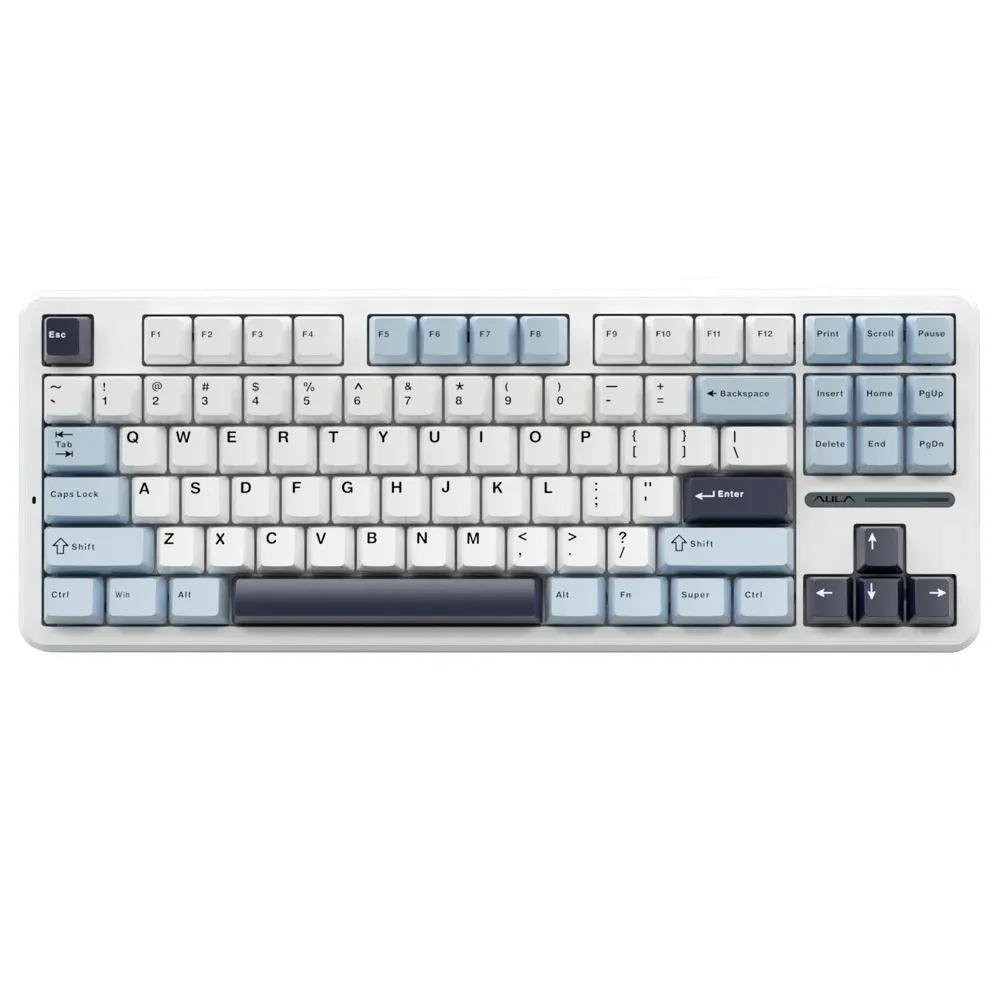 AULA F87 Pro Clavier mécanique de jeu sans fil 75 % avec disposition TKL, joint, échange à chaud, rétroéclairage RVB, Bluetooth, personnalisable, nouveaux coloris 2024 9