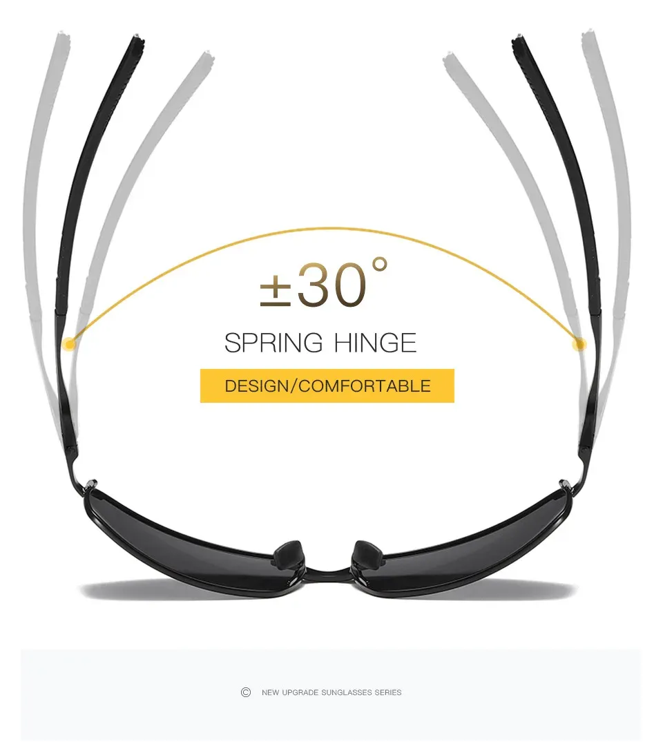 Lunettes de soleil polarisées, ajustement du confort