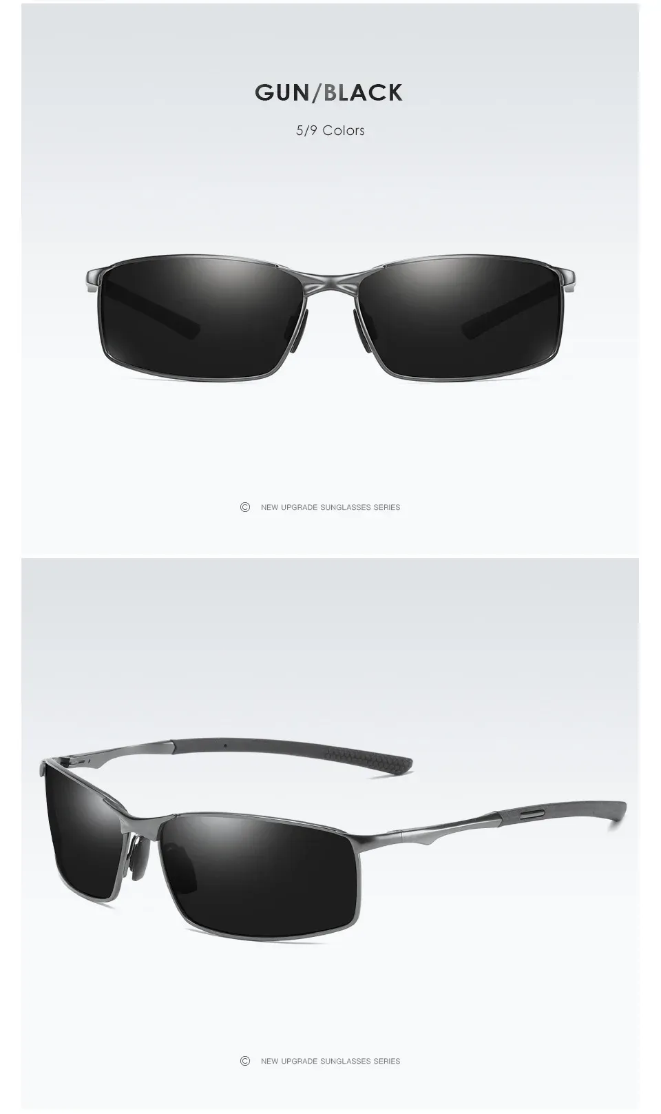 Lunettes de soleil polarisées, esthétique épurée