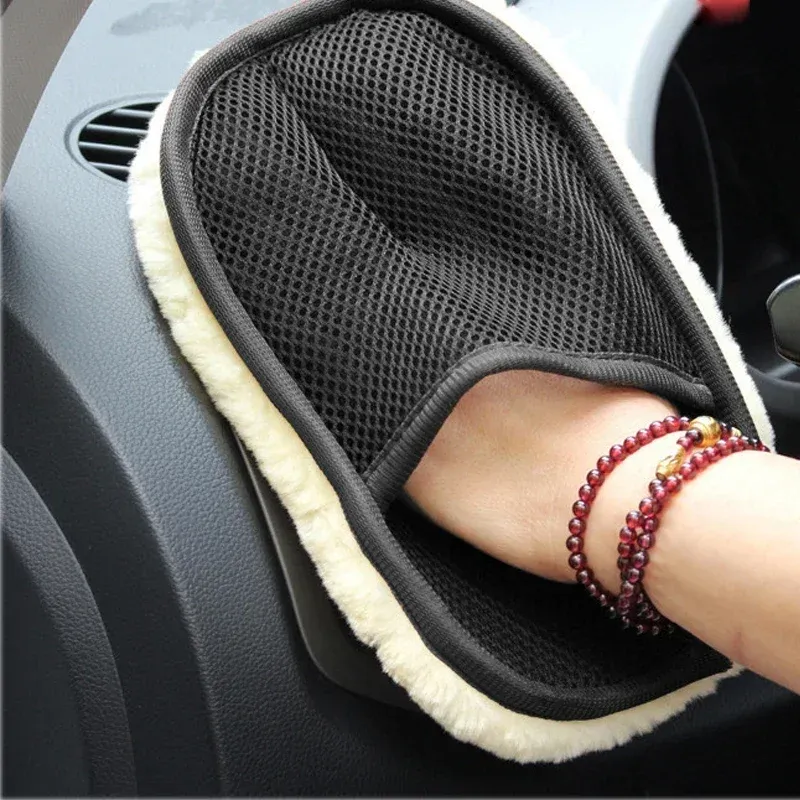 Gants de lavage pour voiture en microfibre douce, nettoyeur de brosse, entretien de voiture et de moto, style automobile 3