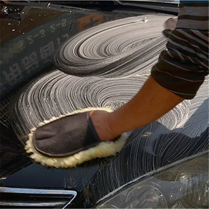 Gants de lavage pour voiture en microfibre douce, nettoyeur de brosse, entretien de voiture et de moto, style automobile 2